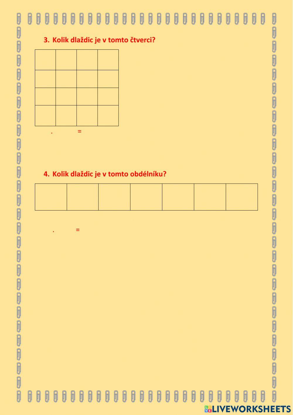 Obsah čtverce a obdélníku