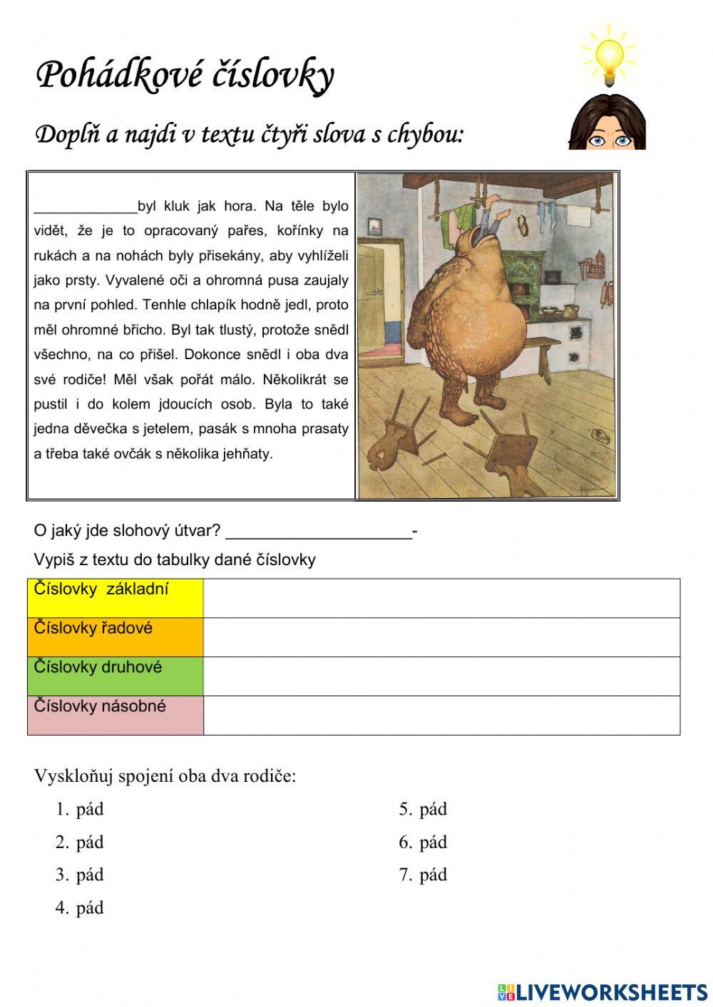 Pohádka a číslovky