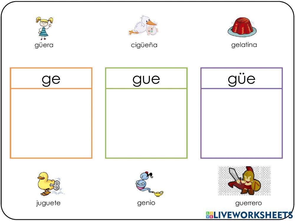 Ge - gi interactive worksheet | Live Worksheets