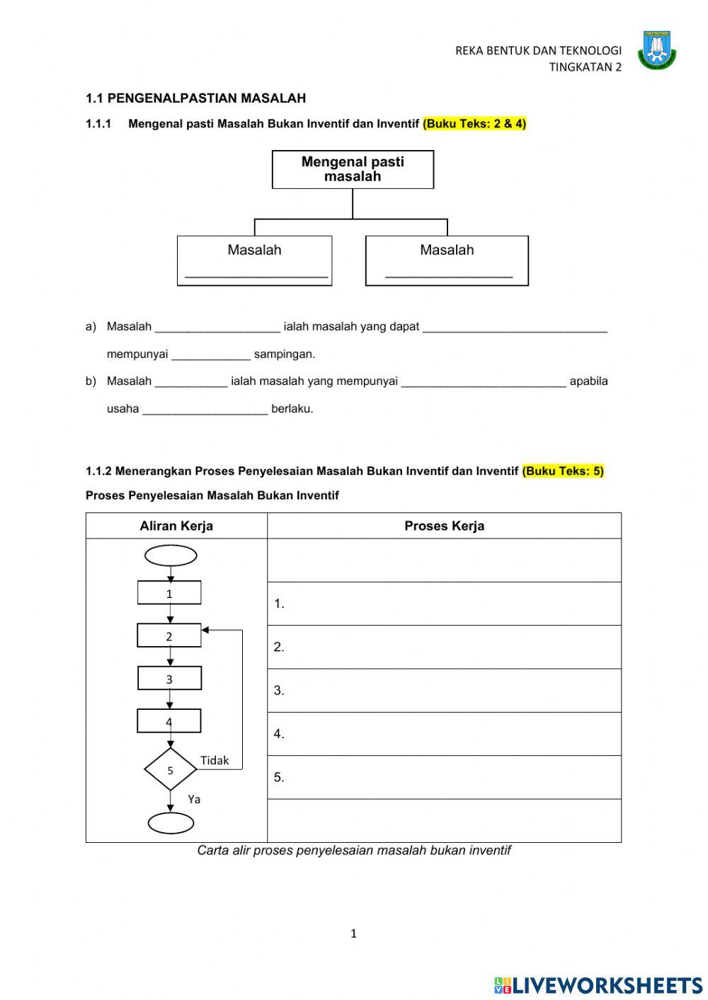 1.1 Pengenalpastian Masalah