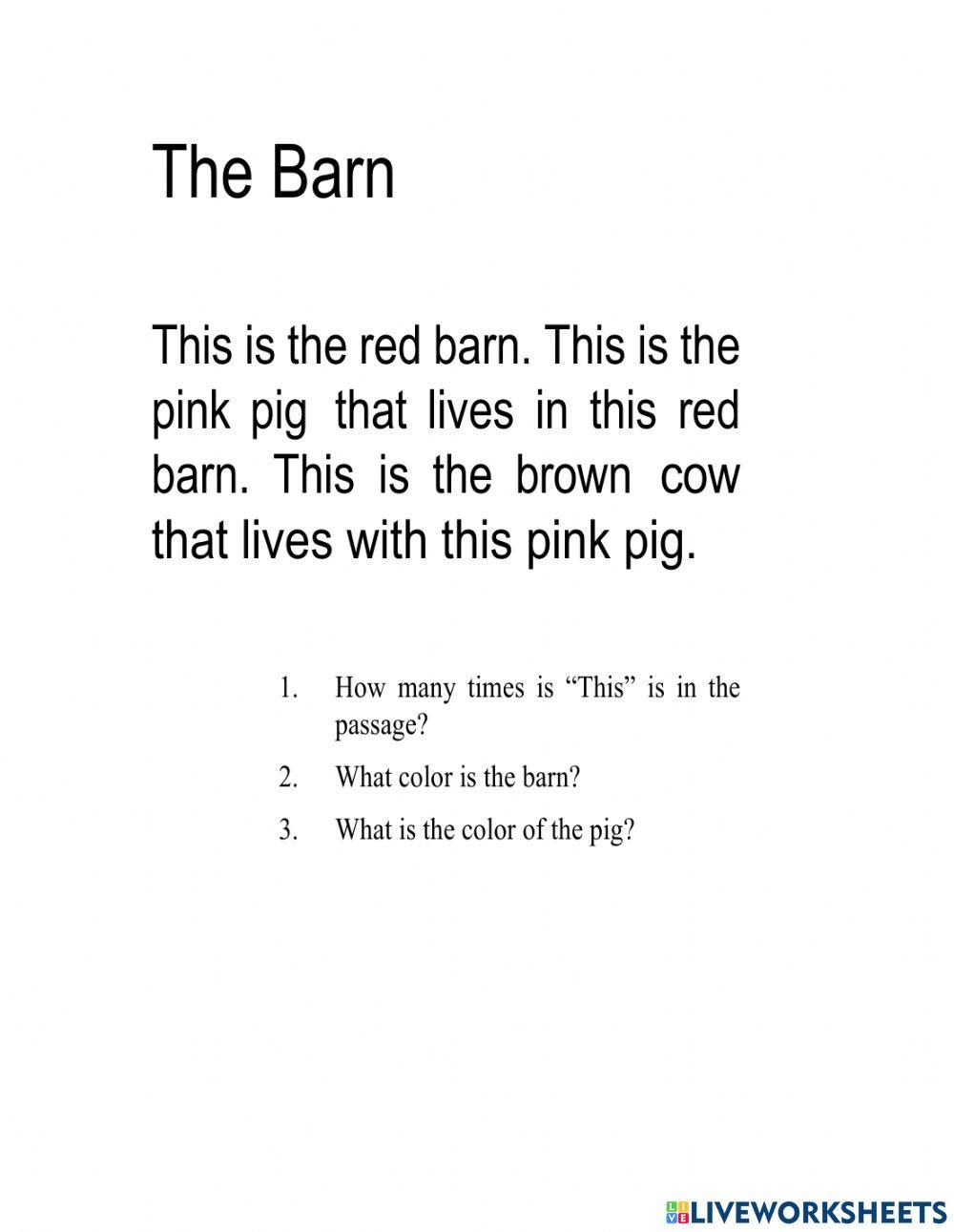 Reading Comperhension