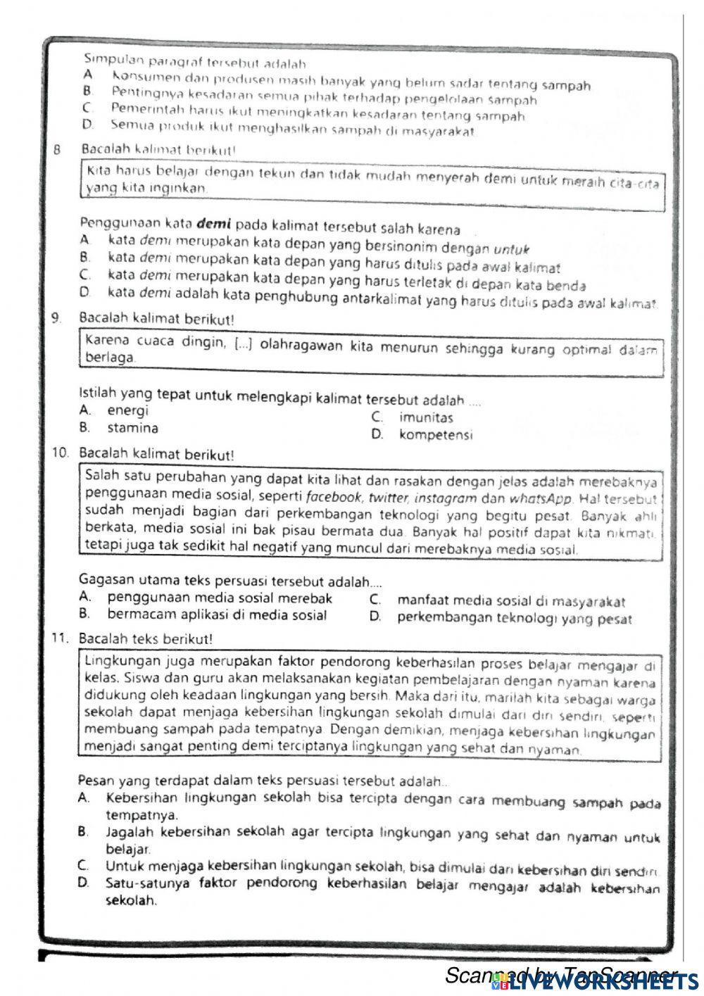 Ulangan harian surat