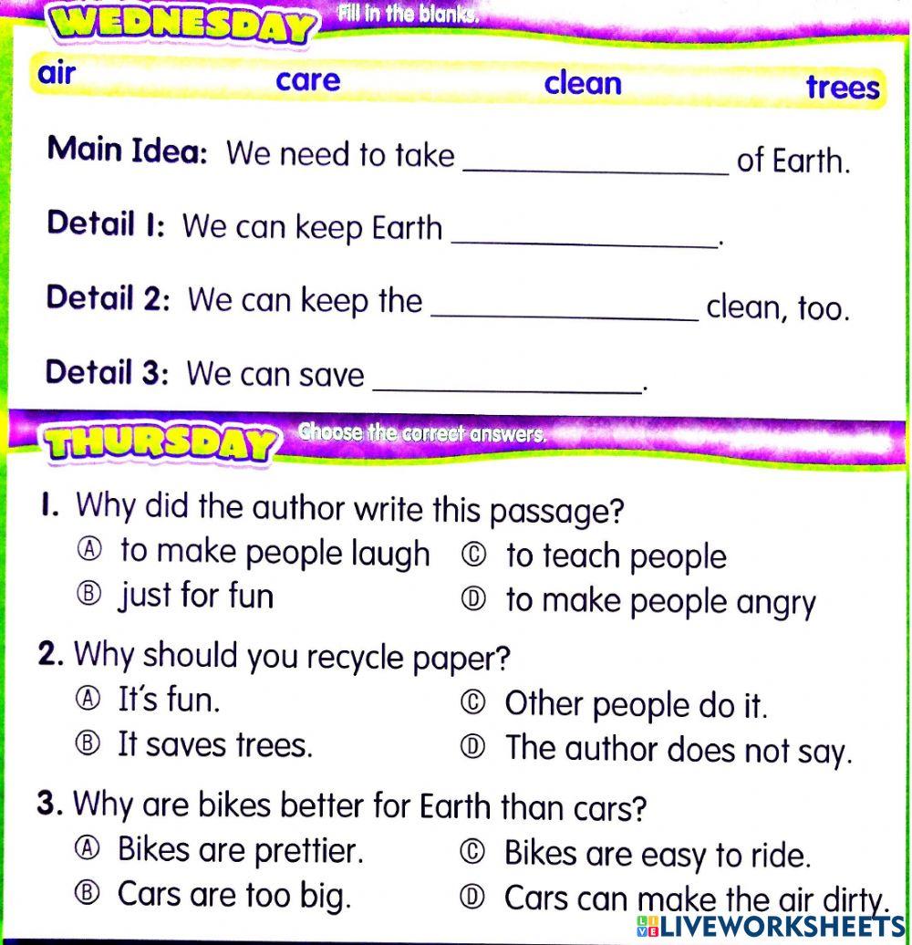 Reading comprehension