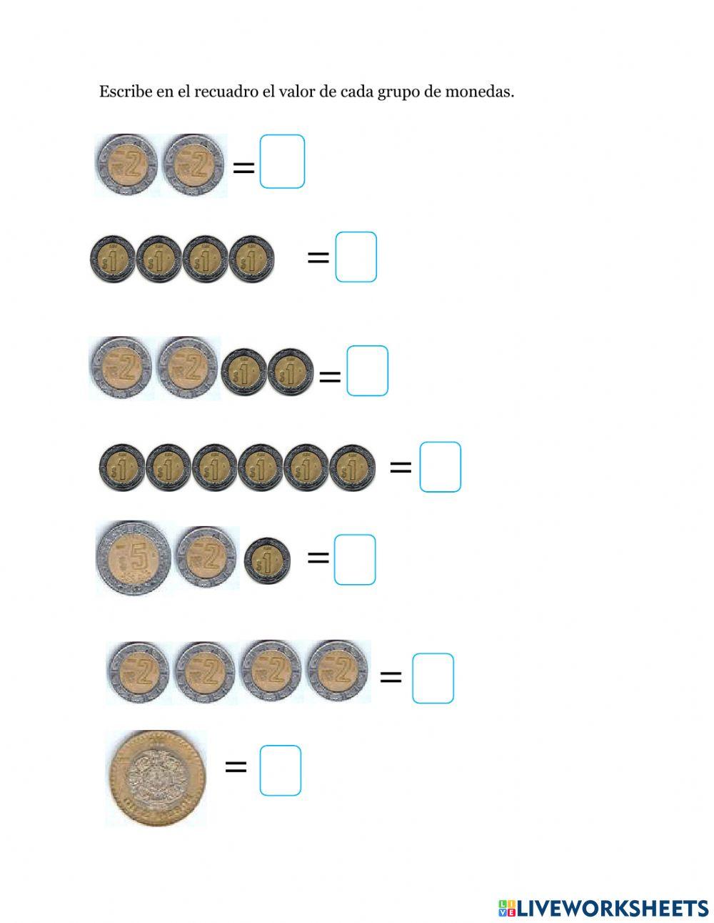 El valor de las monedas