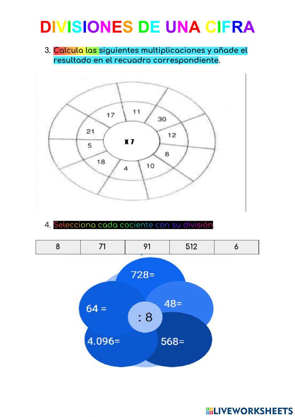 División y multiplicación