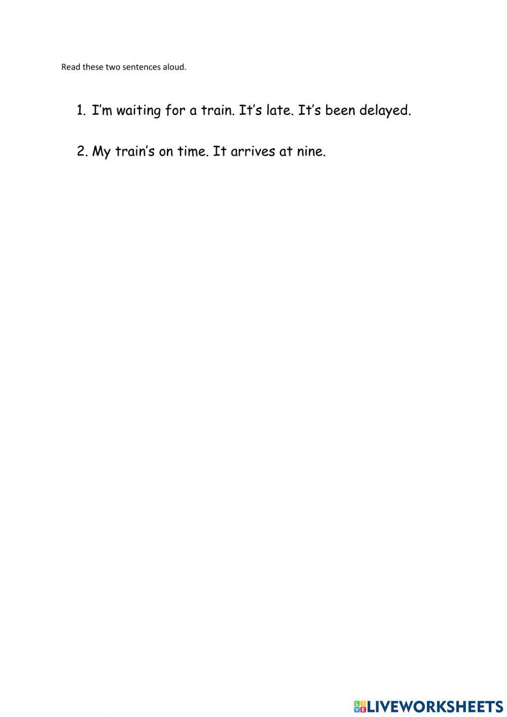 Reading signs in a train station