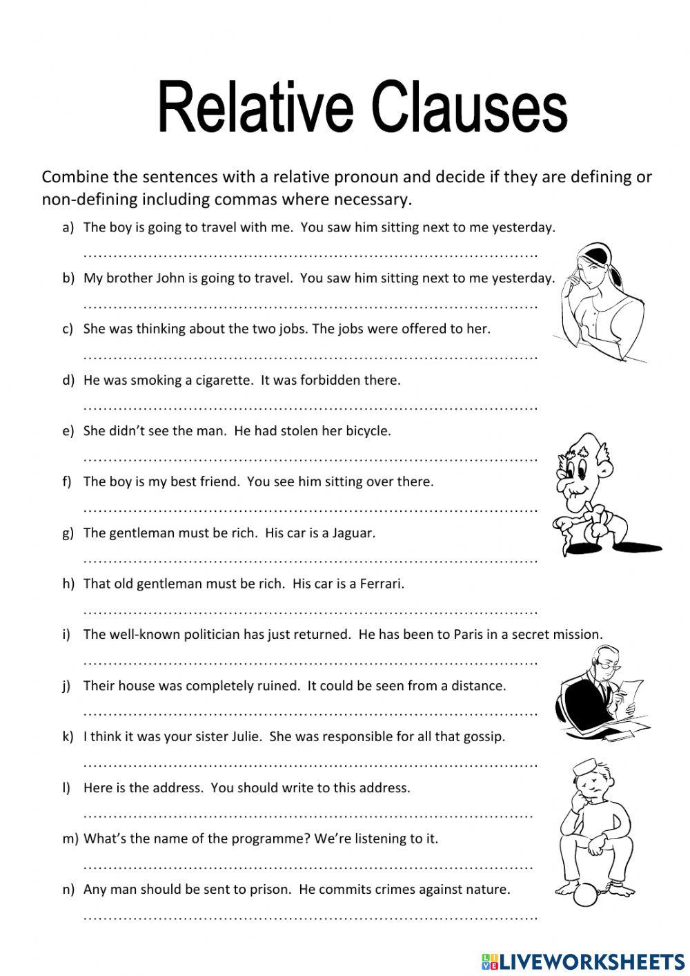 6445682 Relative Clauses Combine The Sentences With 6445682-relative-clauses-combine-the-sentences-with