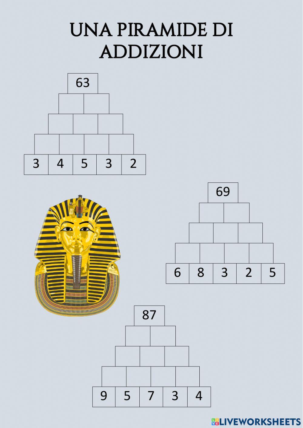 Una piramide di addizioni