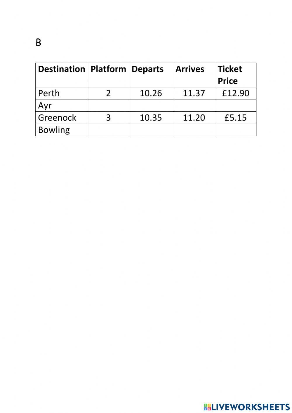 Asking questions about trains 2