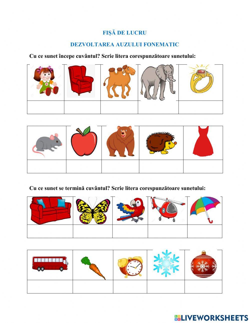 Dezvoltarea auzului fonematic