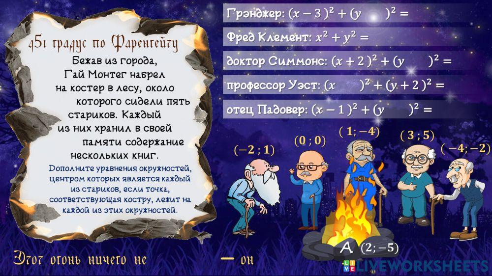 Уравнение окружности - 1