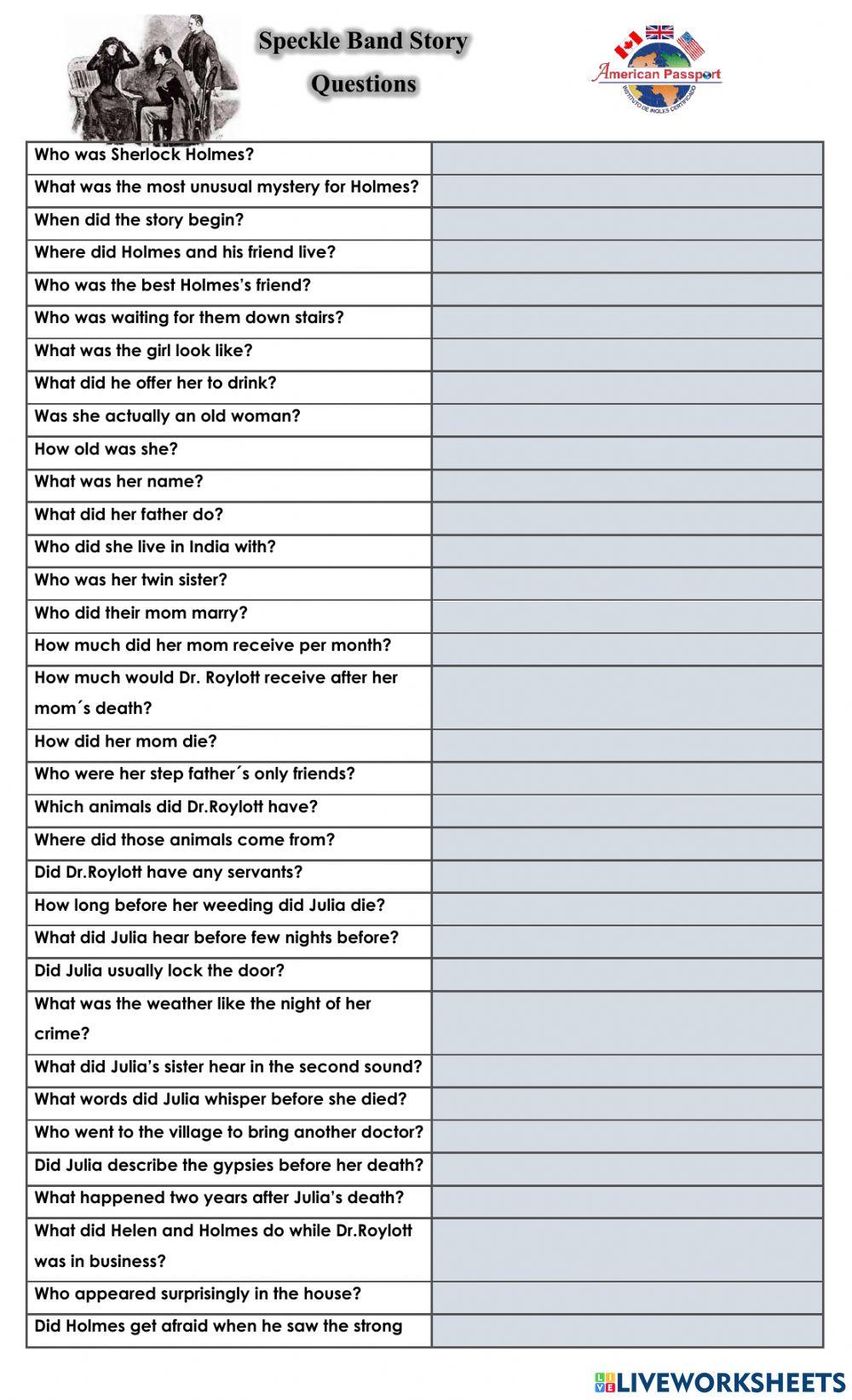 SPECKLE BAND STORY Americanpassport