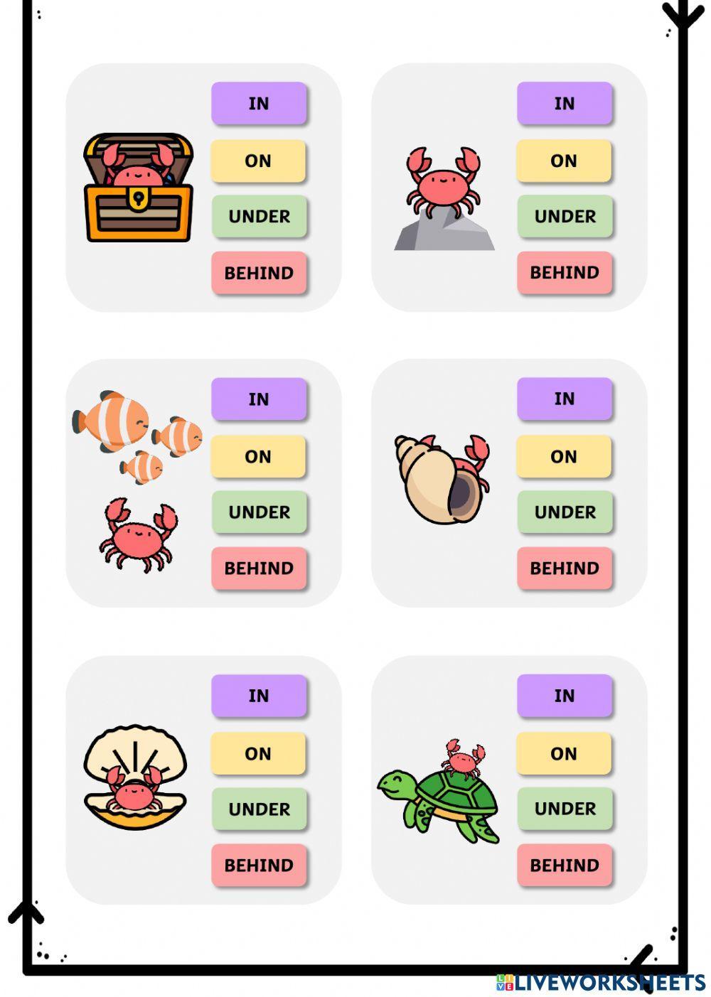 Prepositions of place