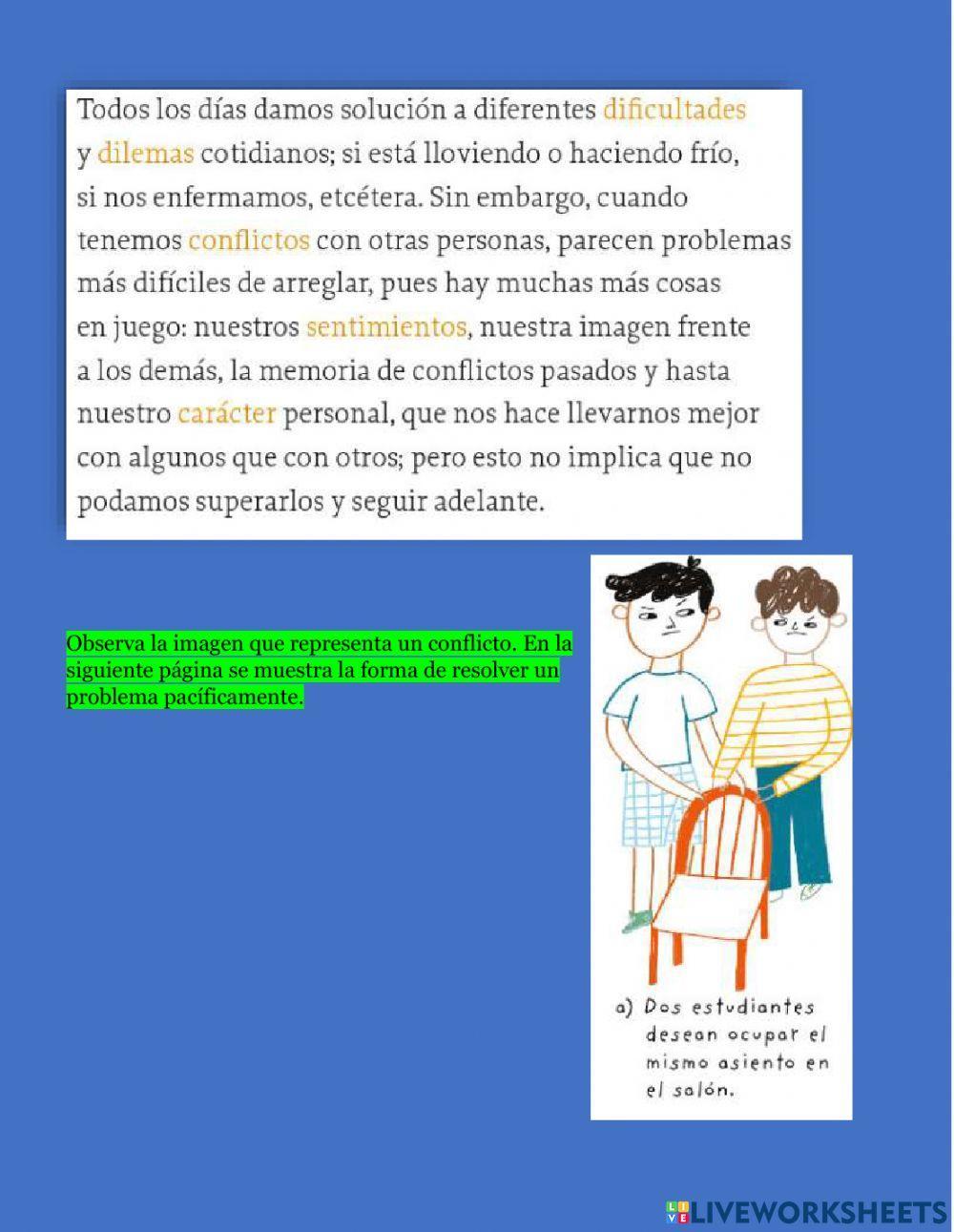 Desarrollamos habilidades para la resolución de conflictos
