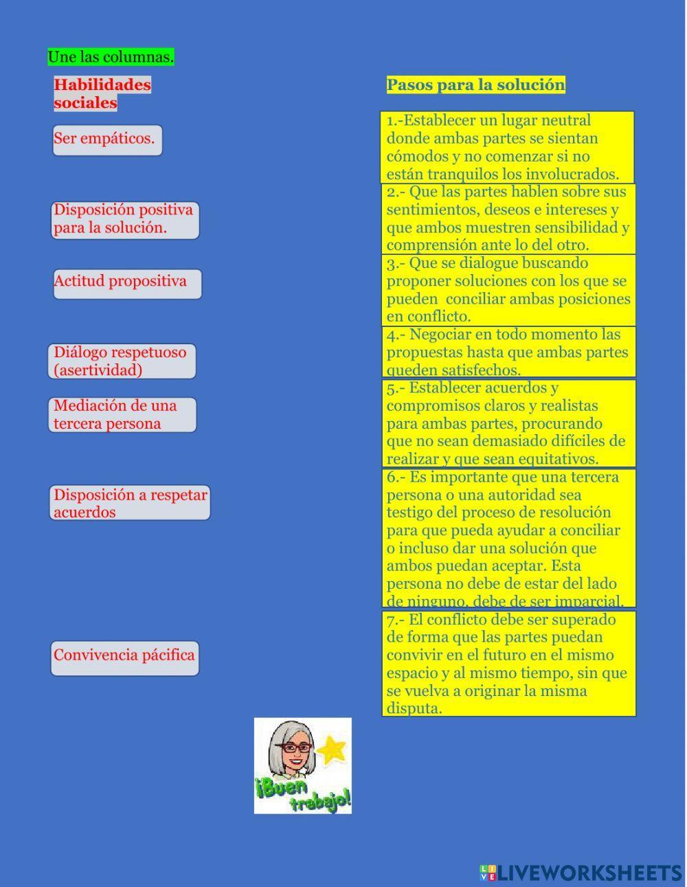 Desarrollamos habilidades para la resolución de conflictos
