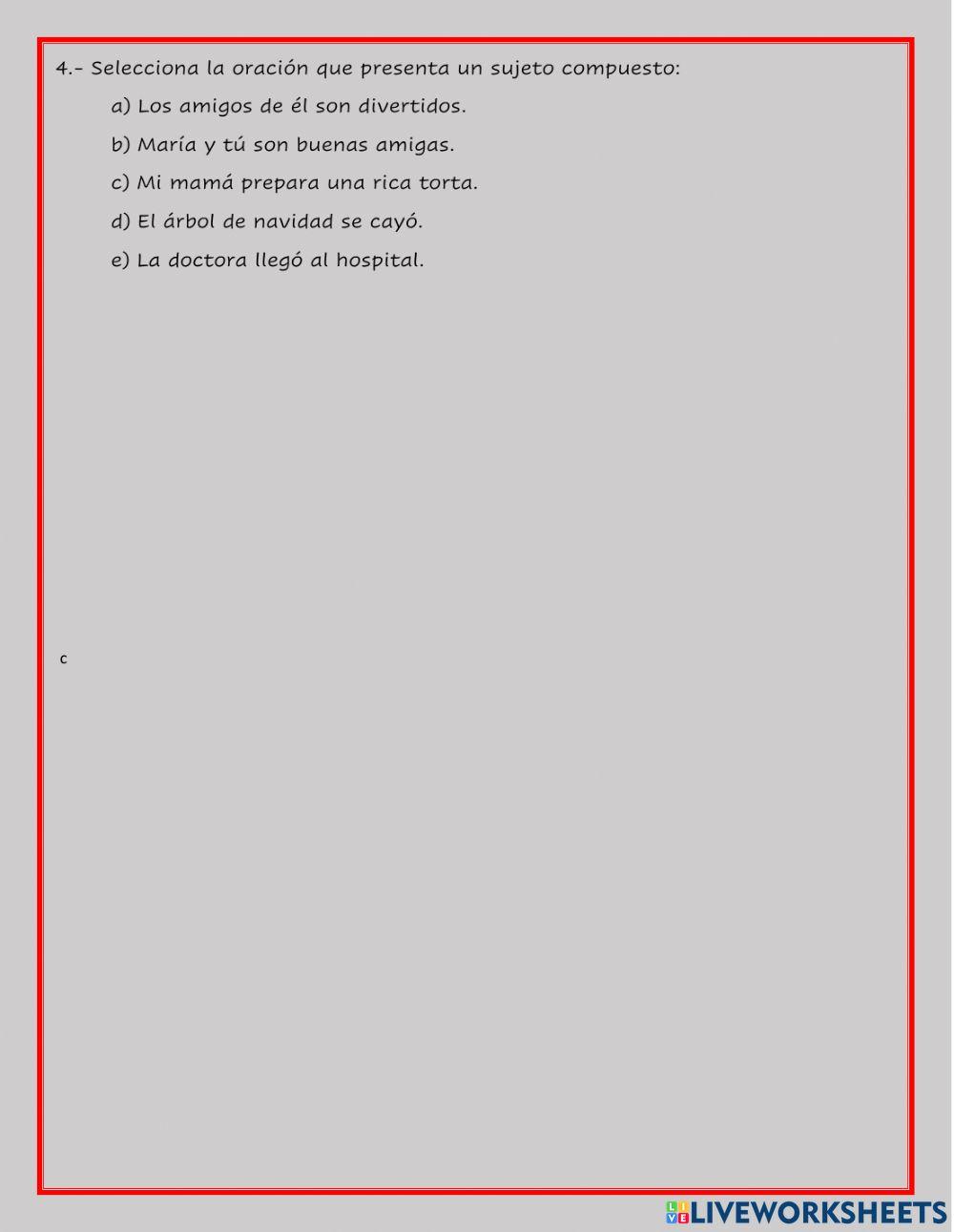 Elementos de la oración