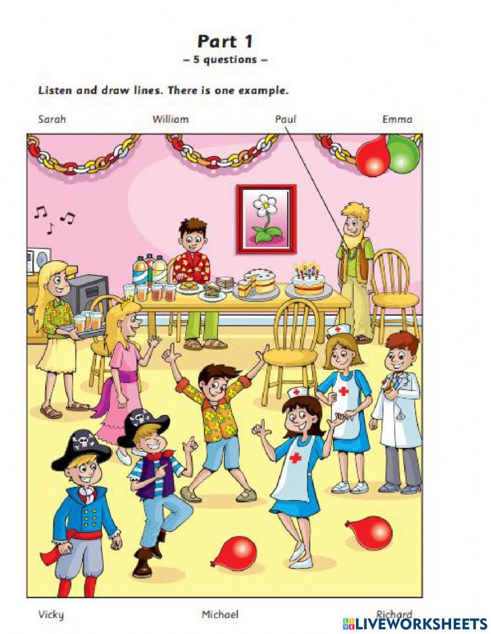 Listening test flyers