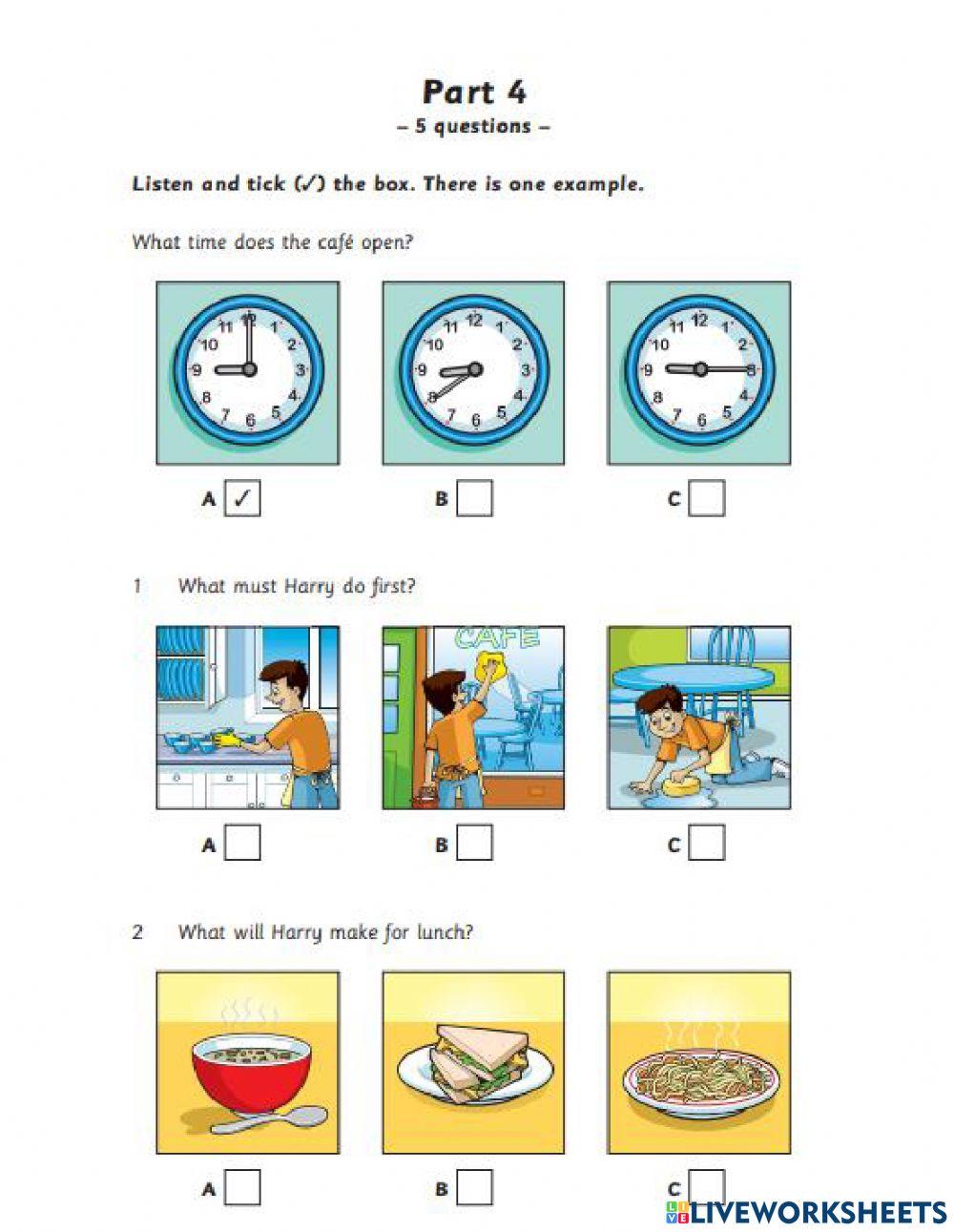 Listening test flyers