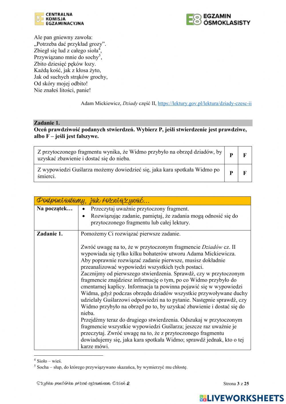 Powtórka dzień 2  do str.9