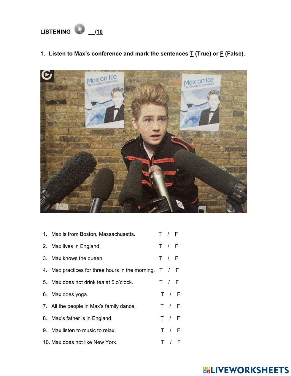 Present Simple Listening Test