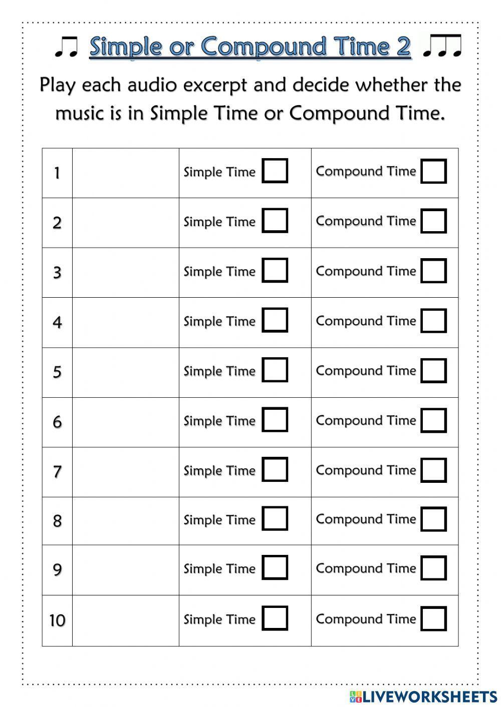 Music - Simple or Compound Time 2