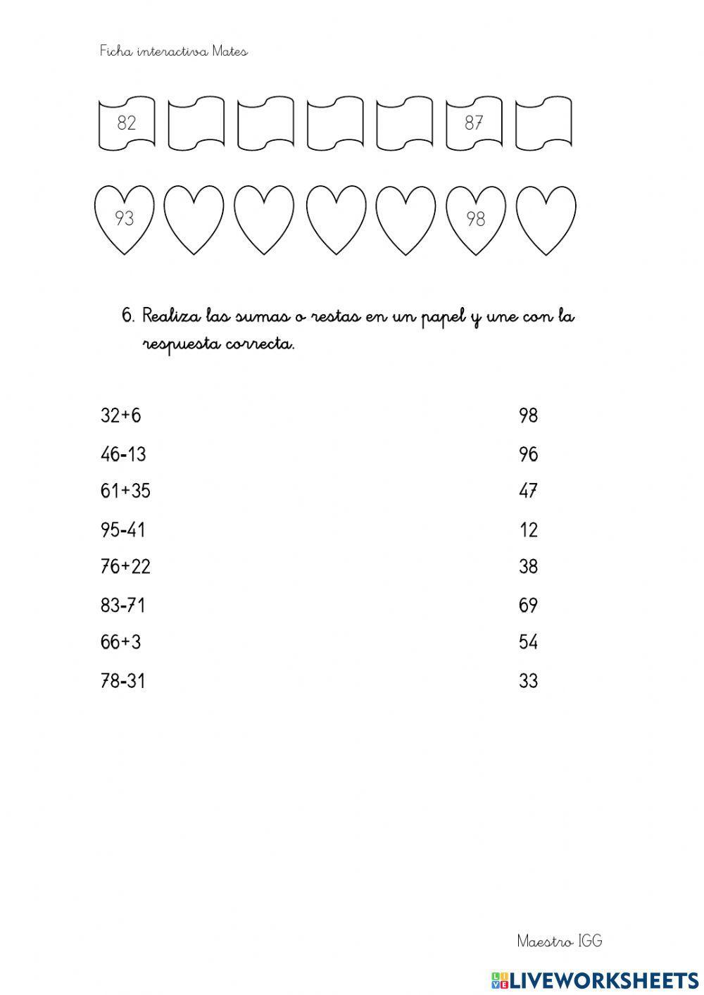 Ficha de repaso Mates Ficha de repaso Mates