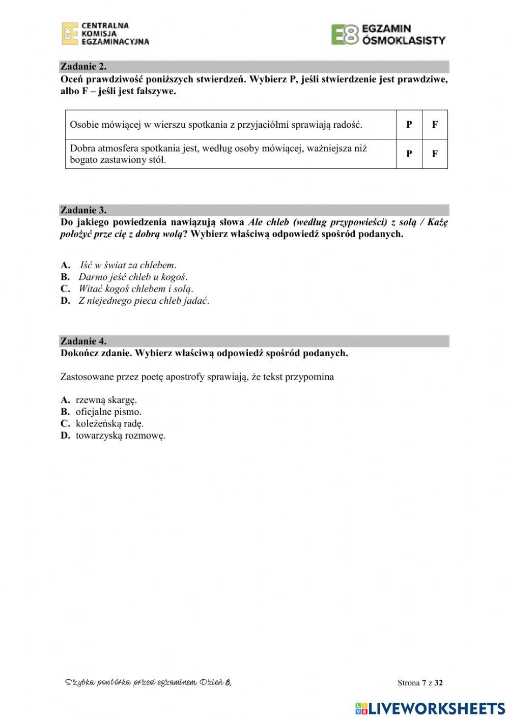 Powtórka dzień 8 do s.9