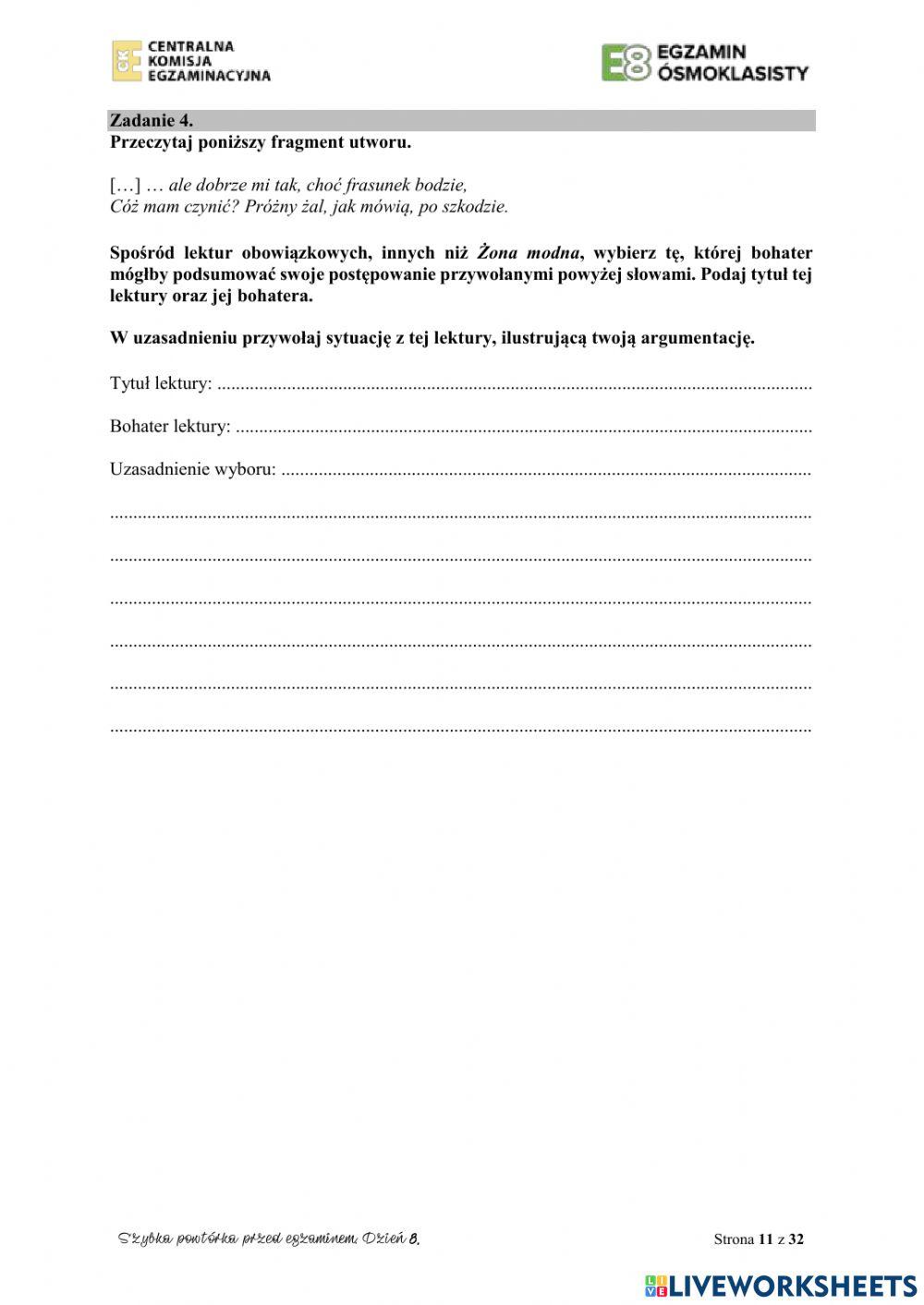 Powtórka dzień 8 cd.