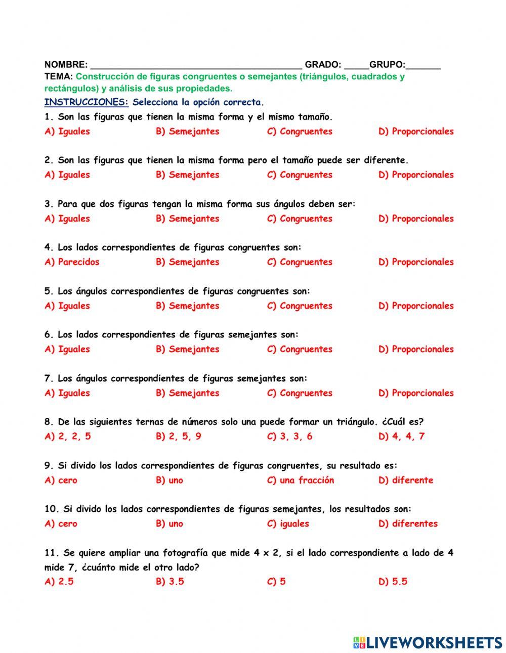 Congruencia y semejanza