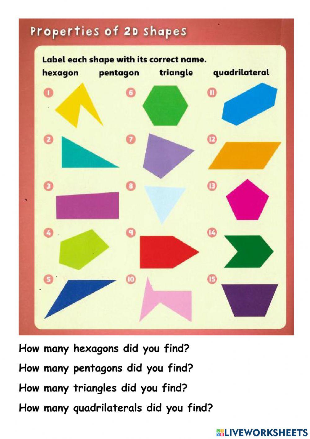 Properties of 2D shapes