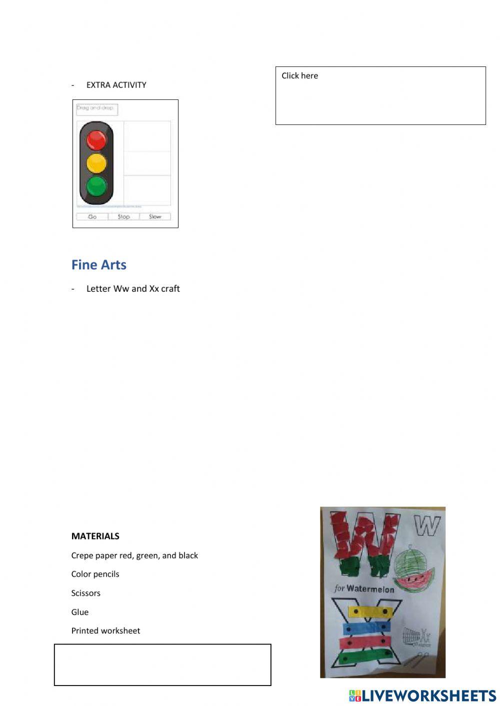 Weekly activities - Preparatory - week 38