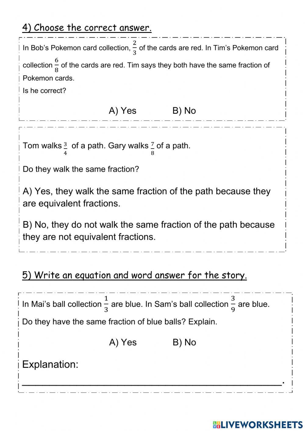 G4 Equivalent Fractions