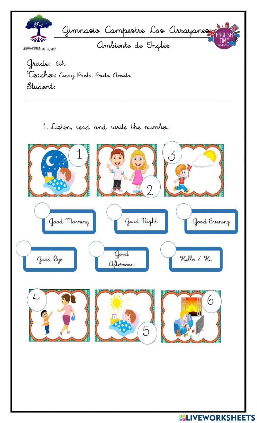 Greetings and Farewells