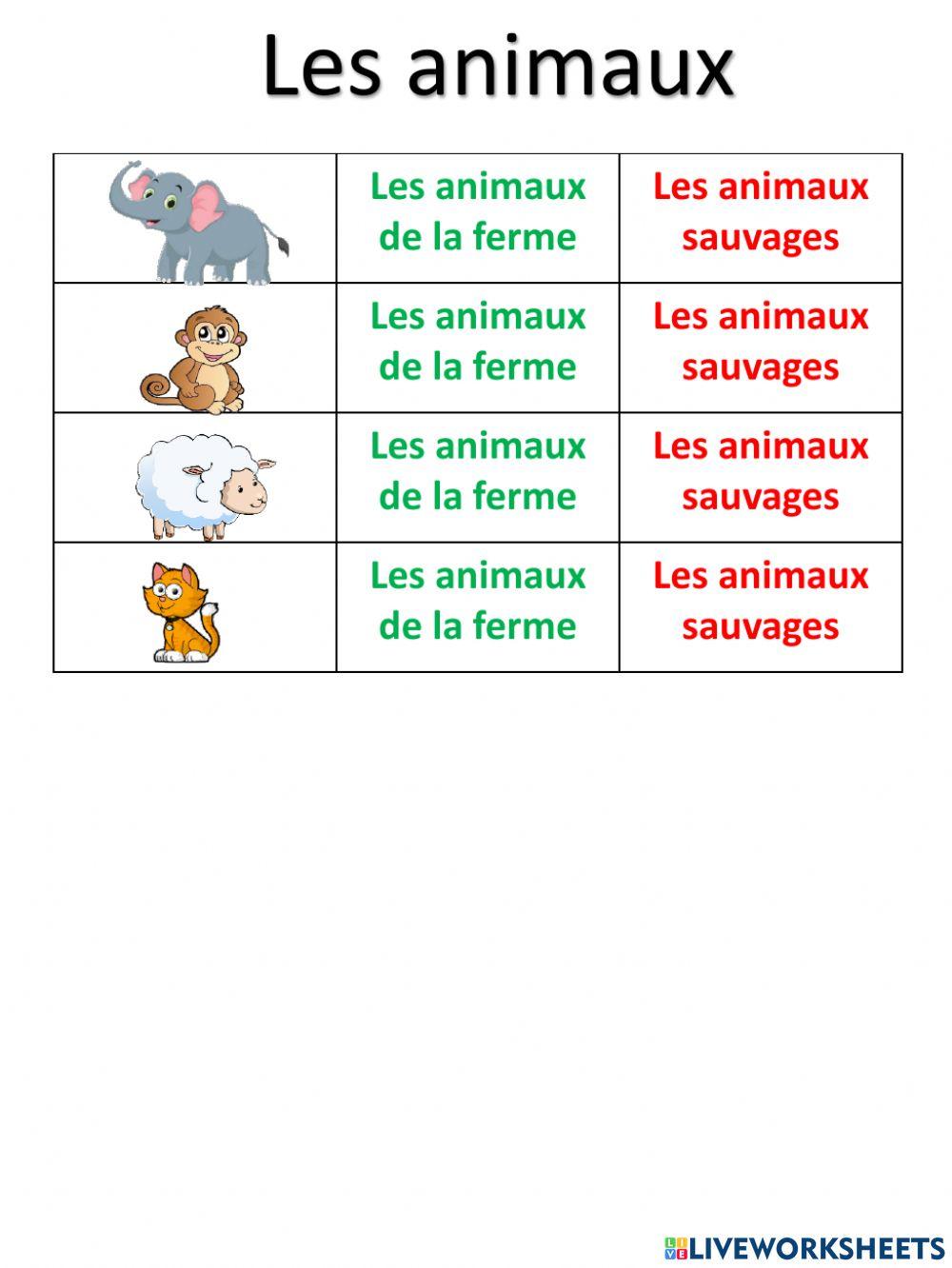 Les animaux