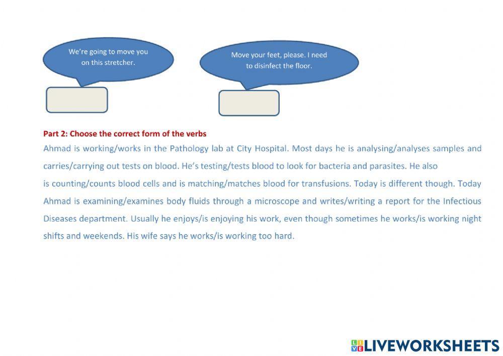 Unit 1: Hospital jobs