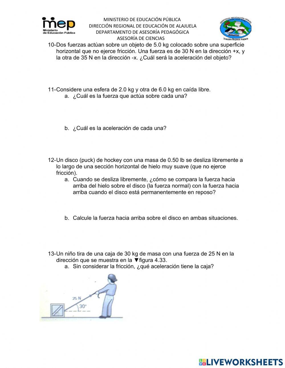 Física fuerza y trabajo