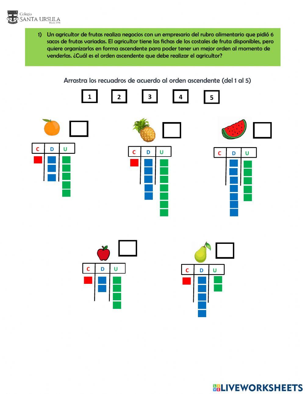 Orden ascendente y descendente