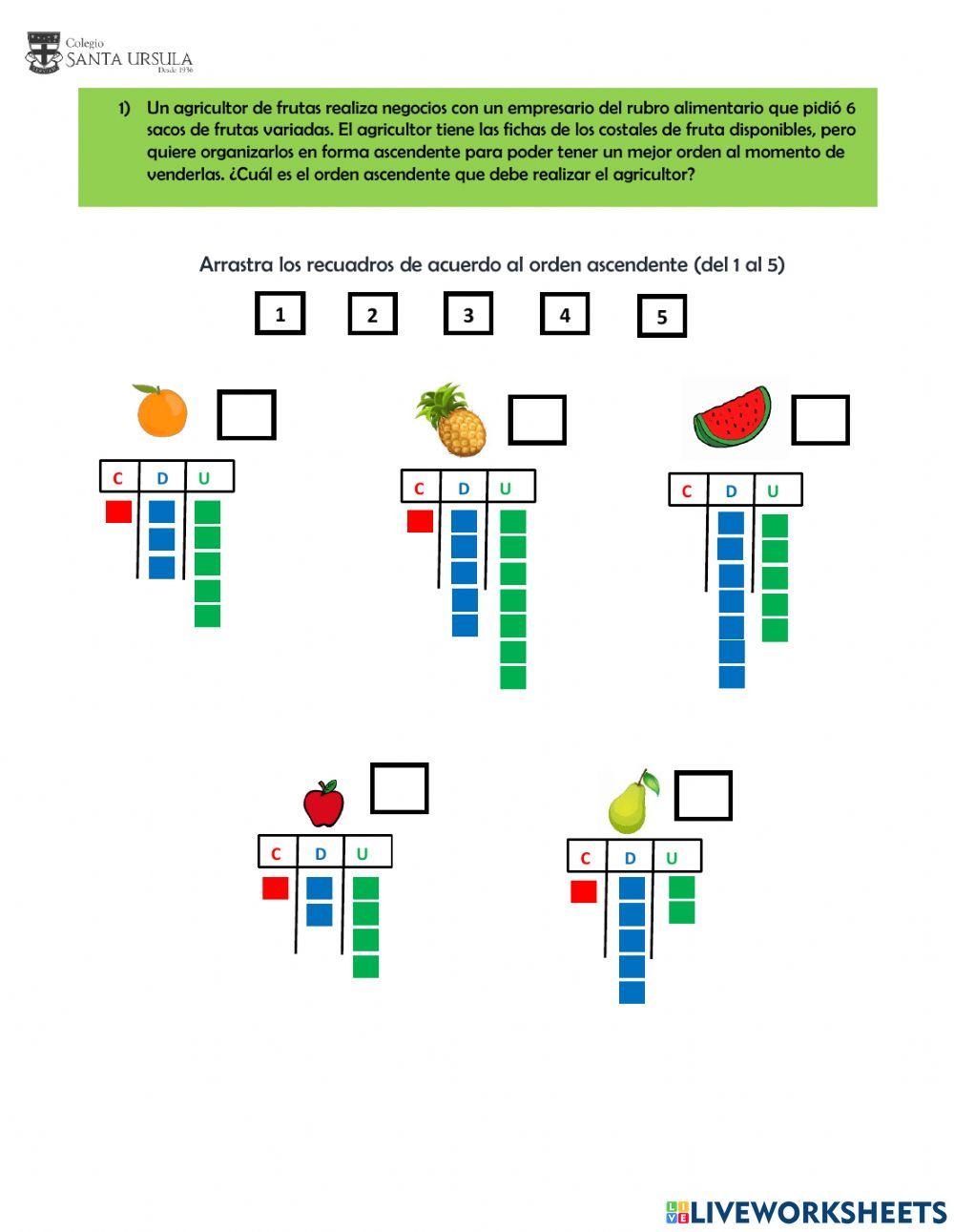 Orden ascendente y descendente