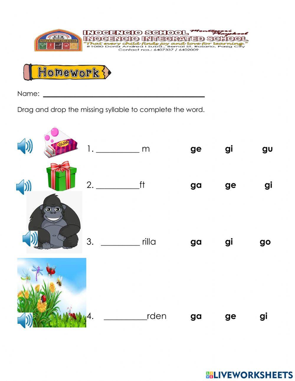 Pre-kinder (Gg and Jj with vowels) 2-26