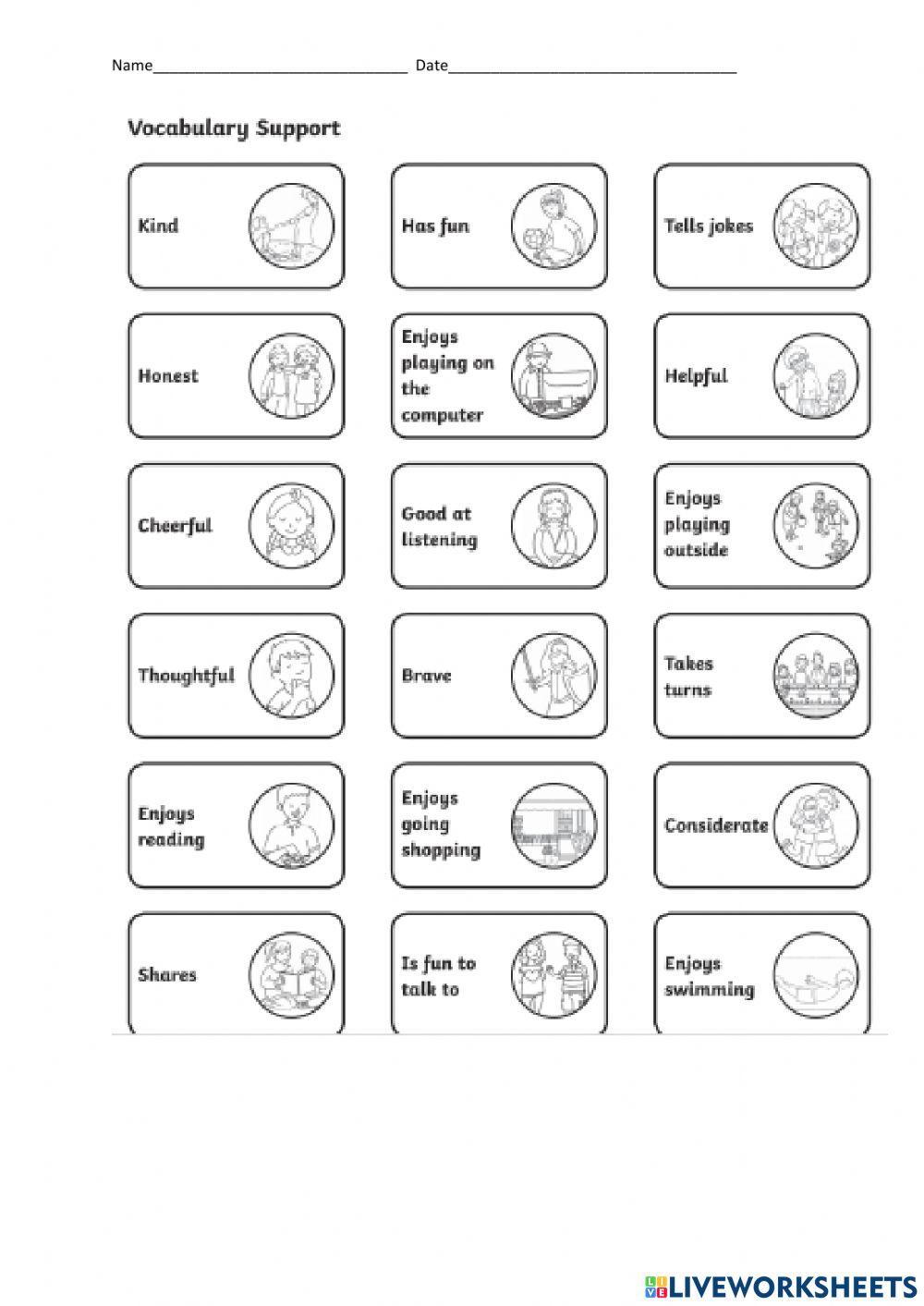 What I want in a friend