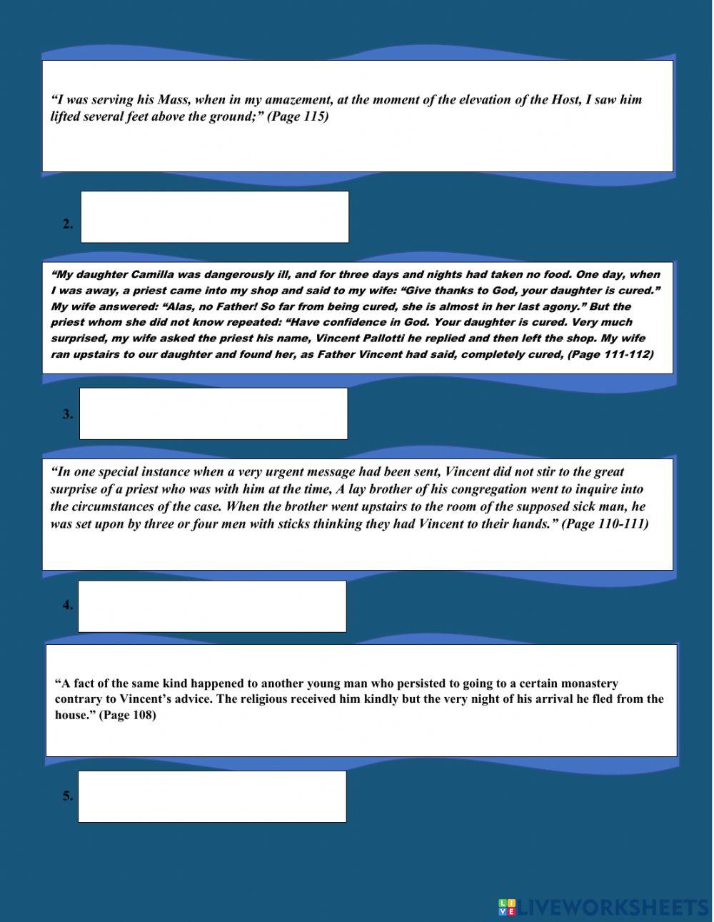 THE STORY OF VINCENT PALLOTTI CHAPTER 10 TEST-PART A