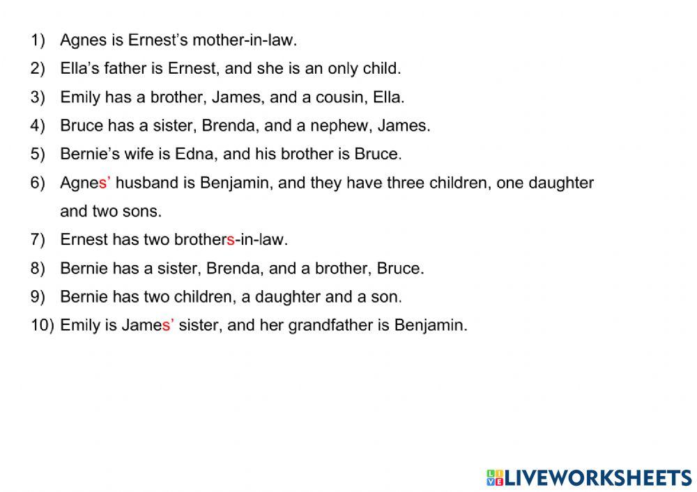 Family Tree LogiQuiz