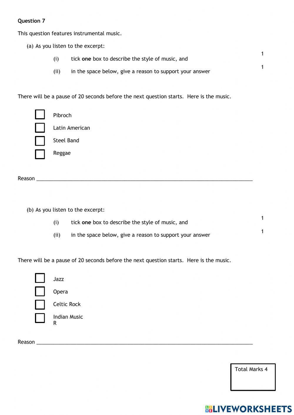 National 5 Music Paper
