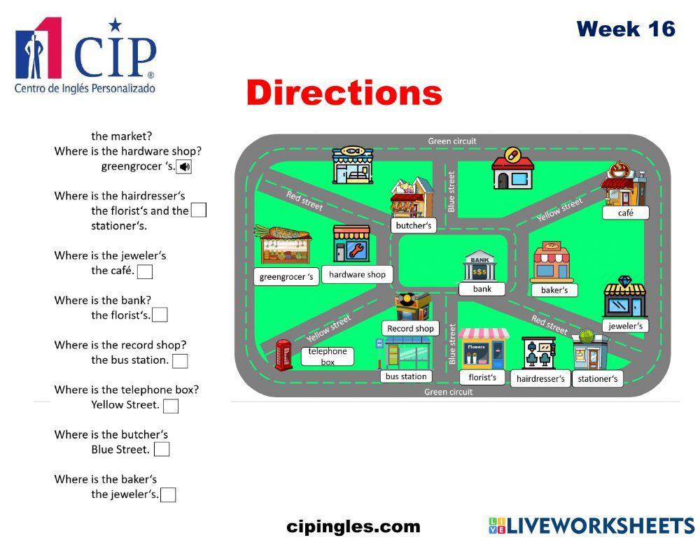 Verbs and Directions Week 16