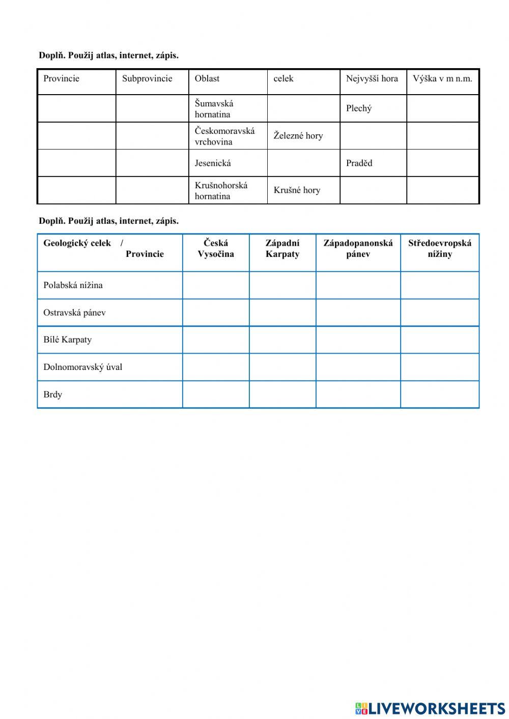 ČR2 - geomorfologie1