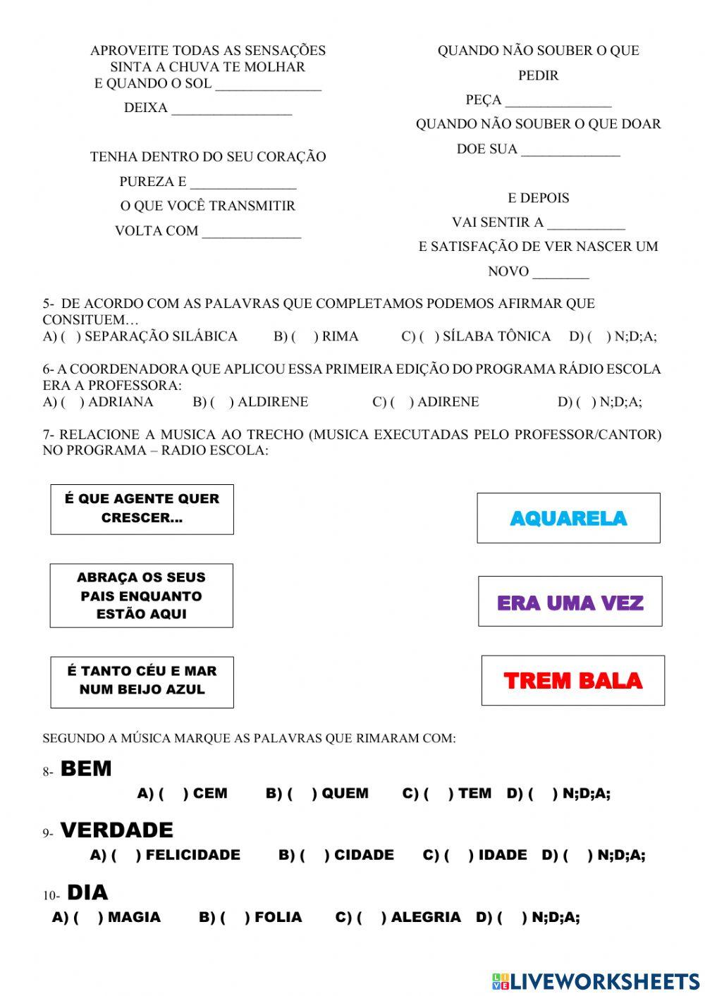 Programa radio escola