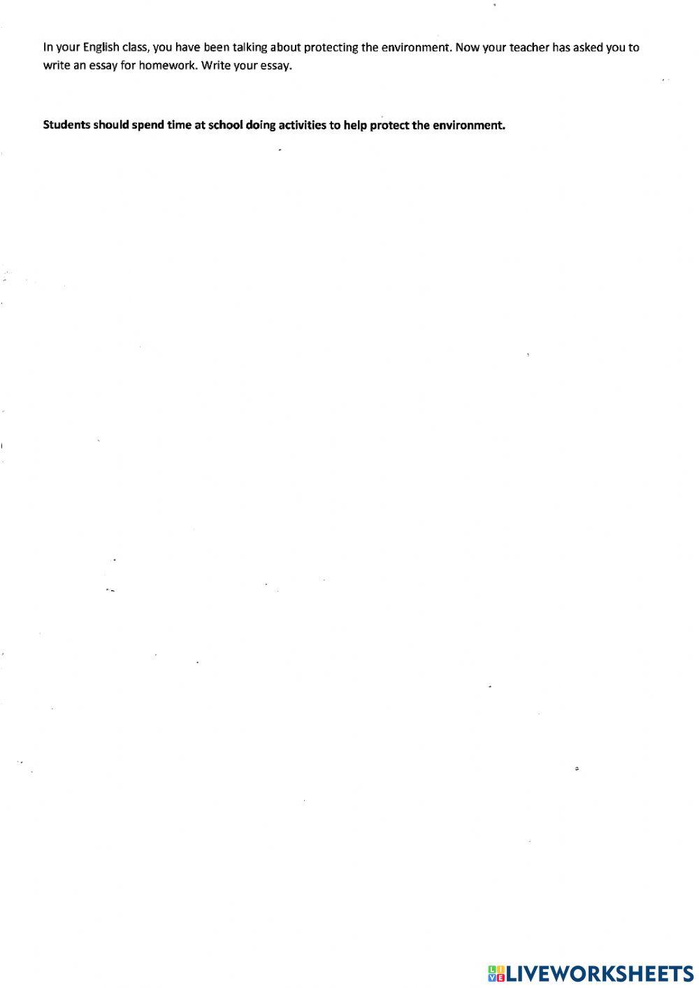 D class WB p49 Environment writing