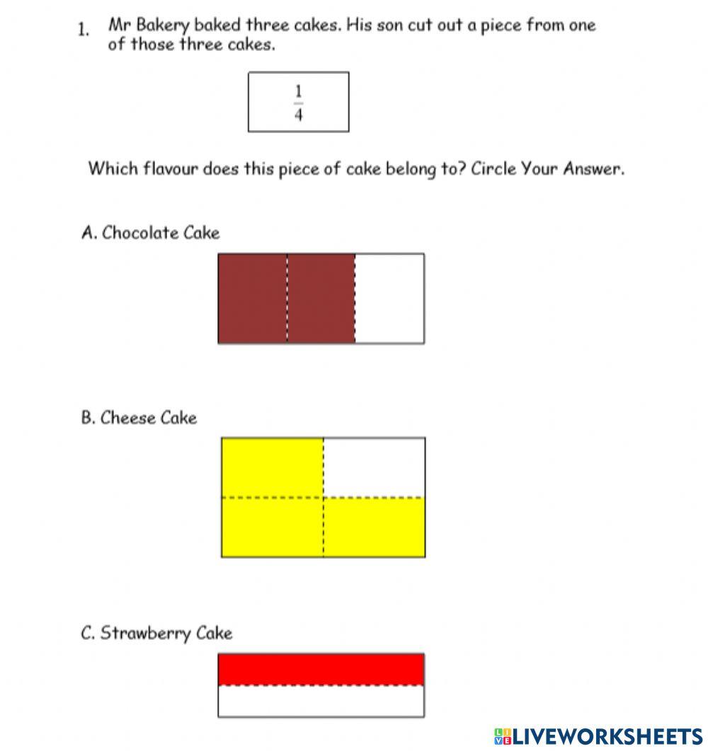 Fractions Word Problem worksheet Live Worksheets