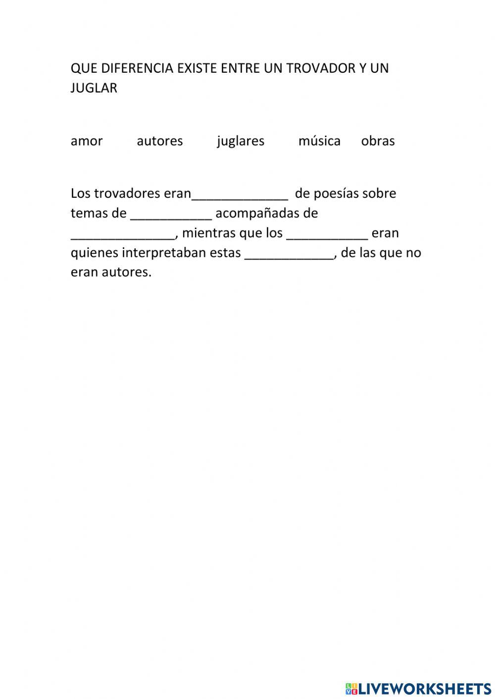 Los juglares y los trobadores