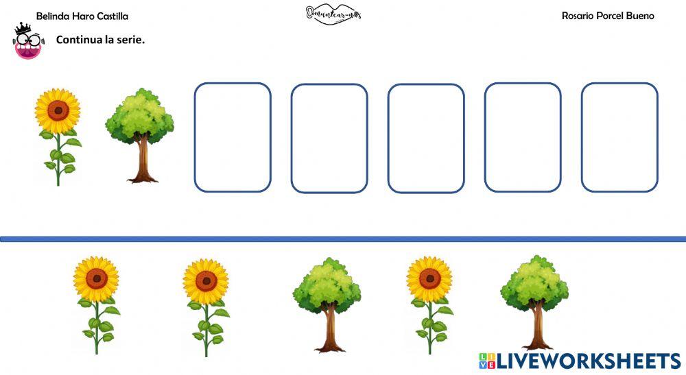 Series de 2 elementos: plantas